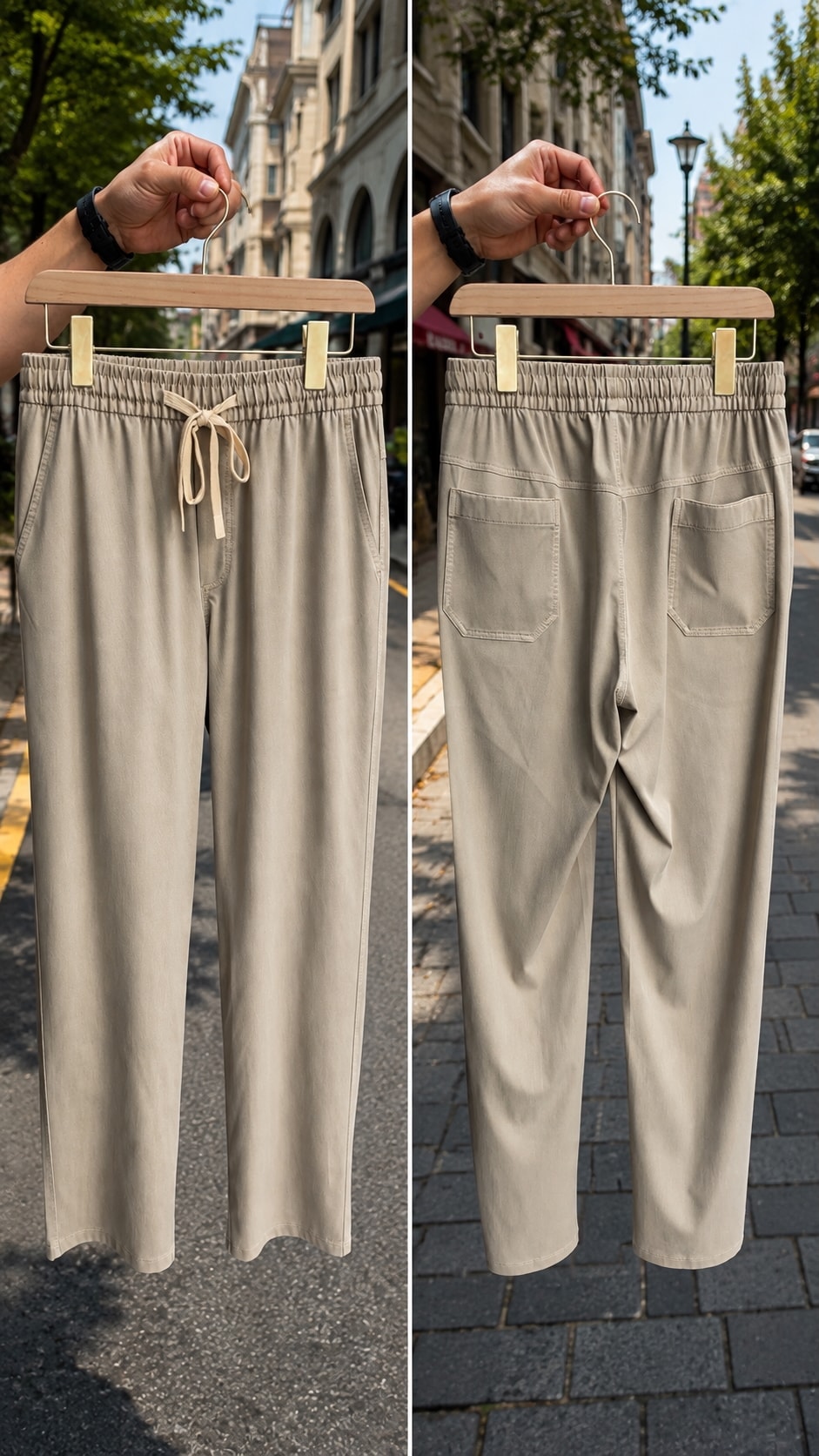 Denim wash soft cotton&SP jogger pant